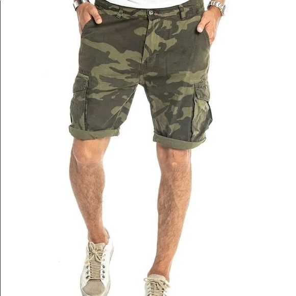 NOHOW CAYO COTTON CARGO IN GREEN CAMO - Picture 1 of 11